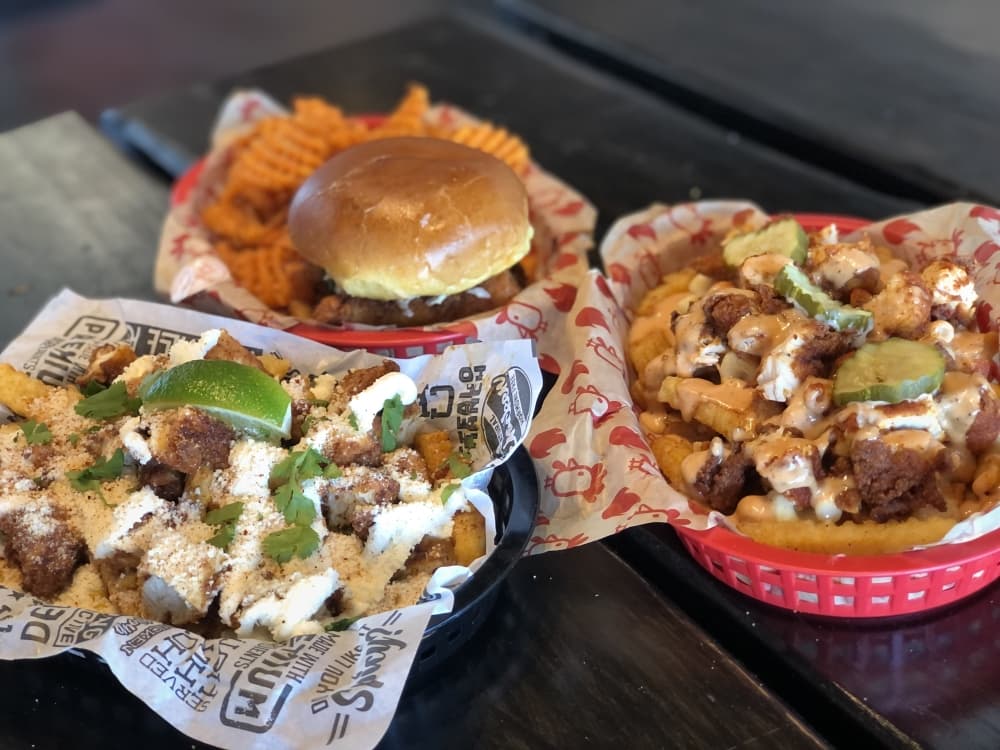 Though the restaurant features two concepts with various flavors, the owner and general manager take pride in chicken and fries as the base for Urban Bird's and Chronic Fries' menu items. (Asia Armour/Community Impact Newspaper)