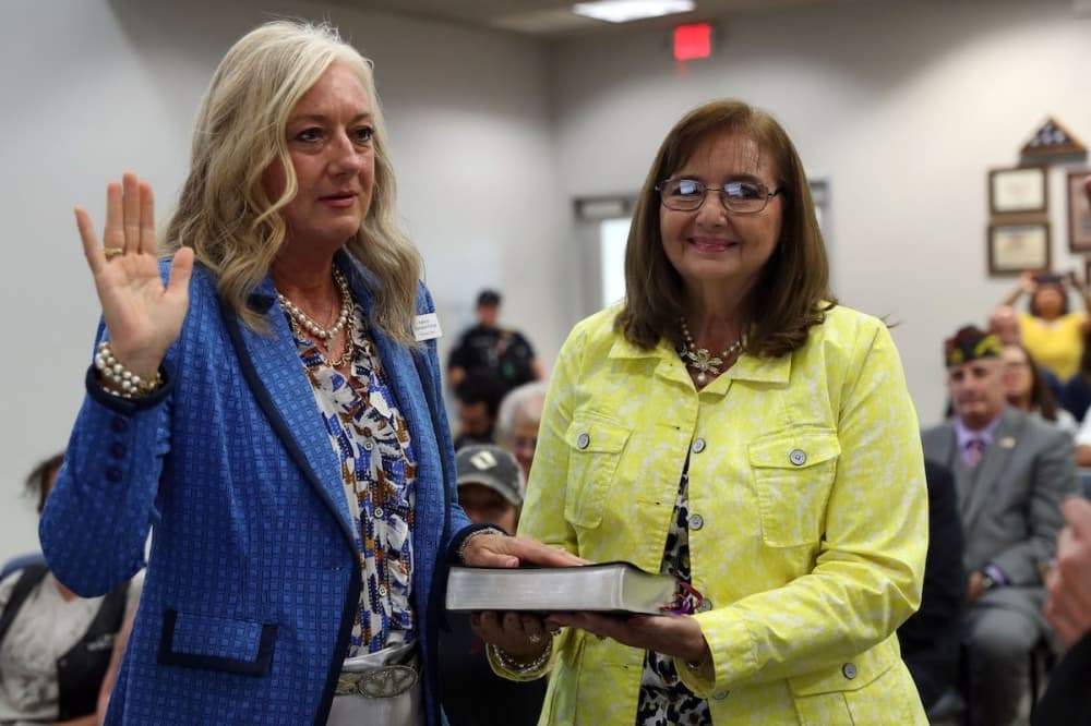 Re-elected Council Member Kathryn Pantalion-Parker sworn into office; runoff elections nearing in Leander