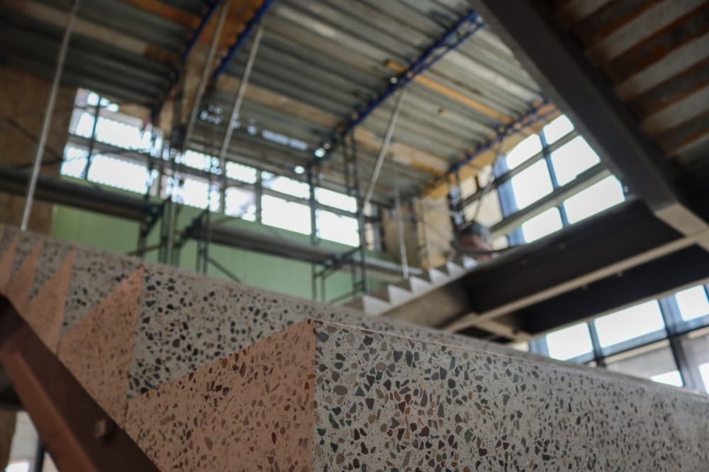 The first UNT at Frisco building, Frisco Landing, will have four stories. (Grant Johnson/Community Impact Newspaper)