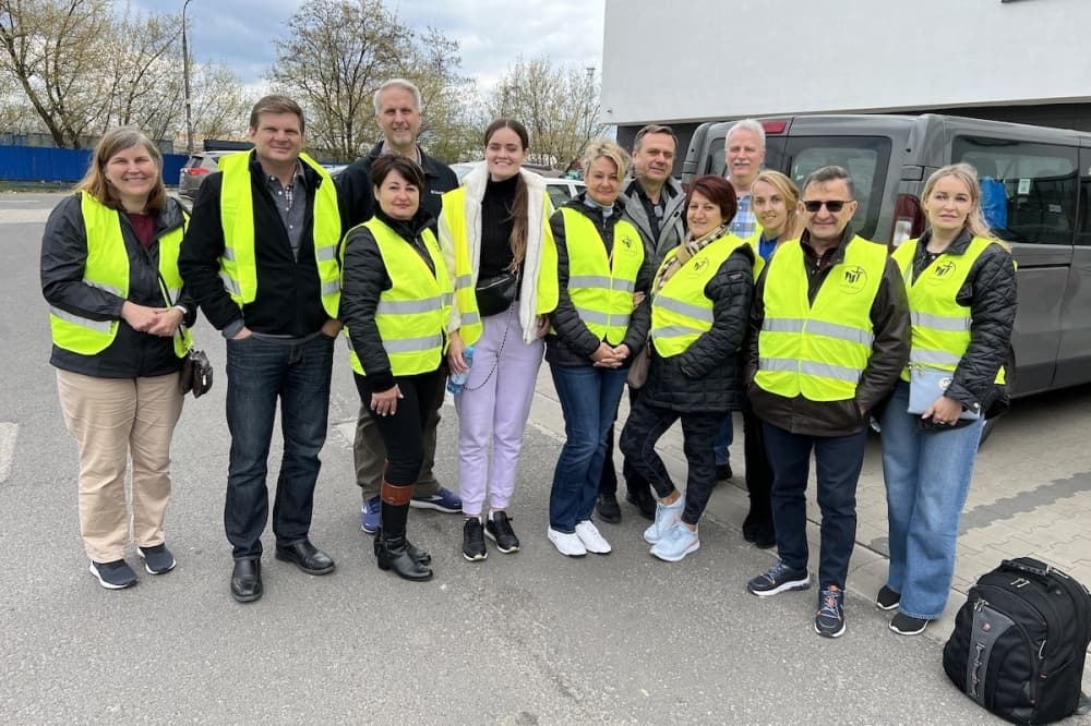 The Woodlands-area pastor, township Board Member Jason Nelson provides aid in Poland, Ukraine