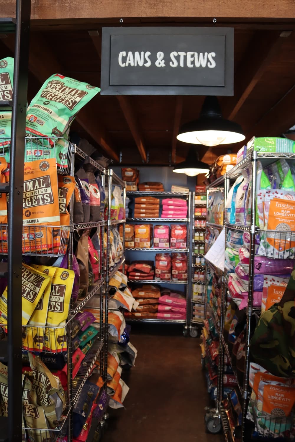 Bark 'n Fetch offers premium pet food brands such as Nature's Logic, Instinct and Ziwi, according to its website. (Grant Johnson/Community Impact Newspaper)