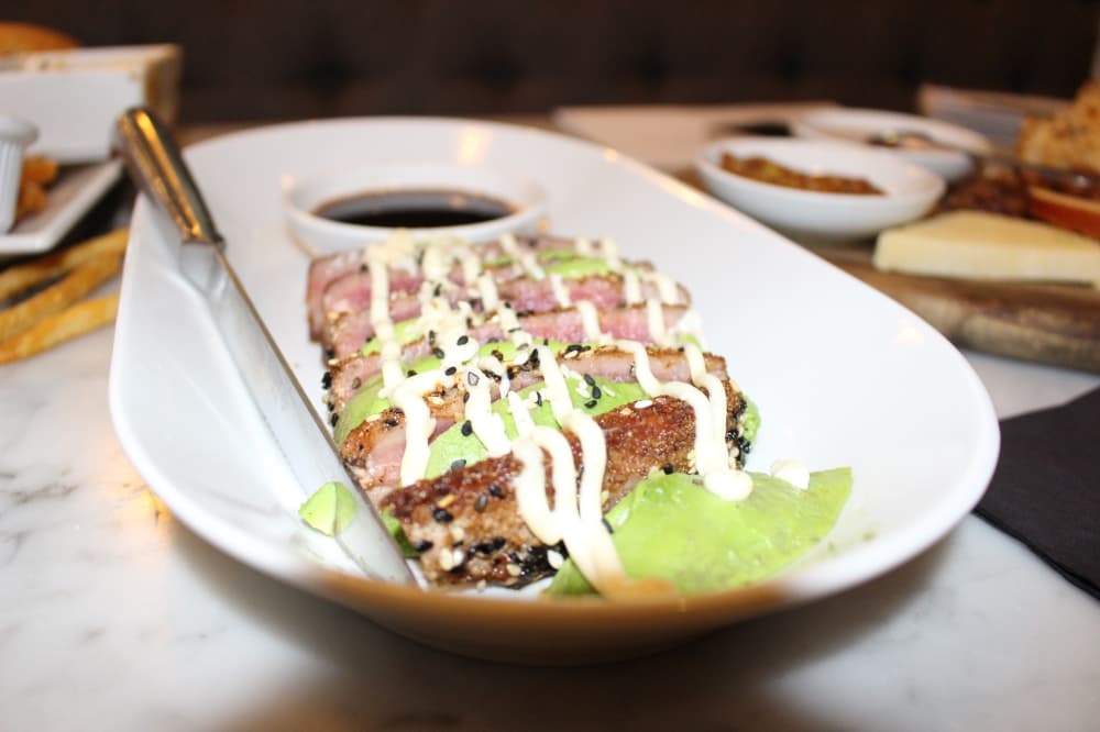 Sesame seared ahi tuna ($19) is a popular appetizer, the owners said. (Miranda Jaimes/Community Impact Newspaper)