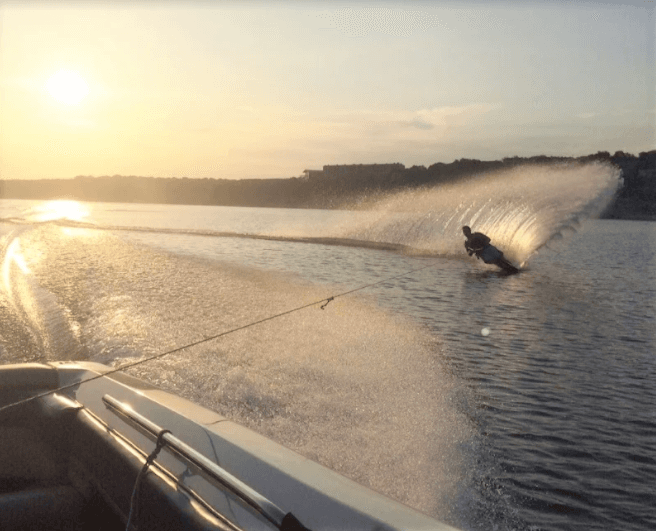 Joseph Stallone won the Community category with Early Morning Ski Trip on Lake Travis, taken on the lake in April 2022. (Courtesy city of Lakeway Arts Committee)