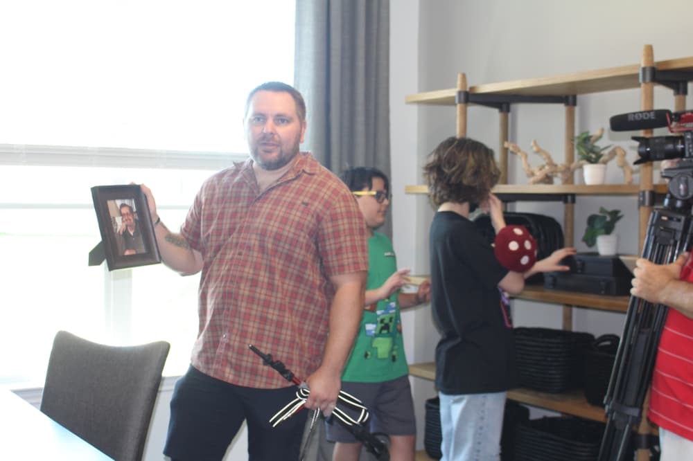 Army Sgt. James Ford saw his mortgage-free home for the first time May 26. (Kayli Thompson/Community Impact Newspaper)