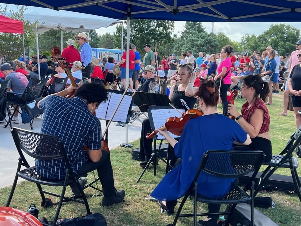 The Williamson County Quartet performed during the Memorial Day event. (Joe Warner/Community Impact Newspaper)