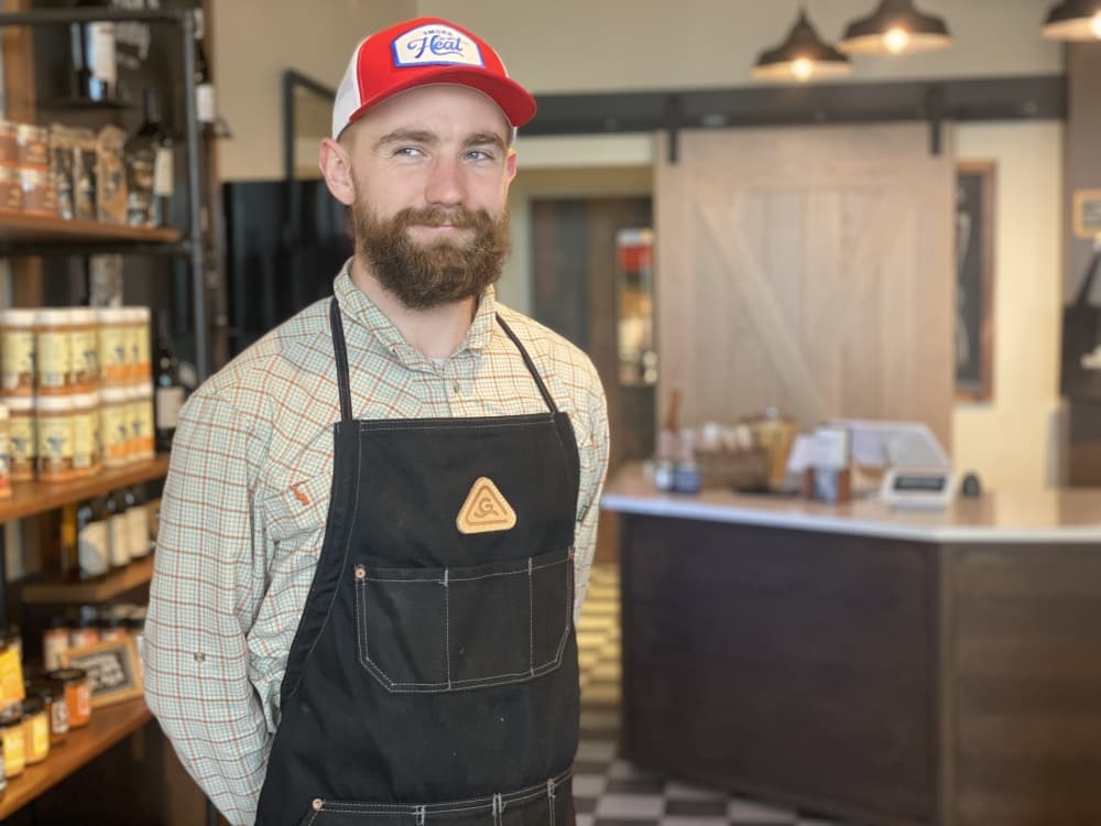 Aprons are a popular item for sale at Goodstock. 