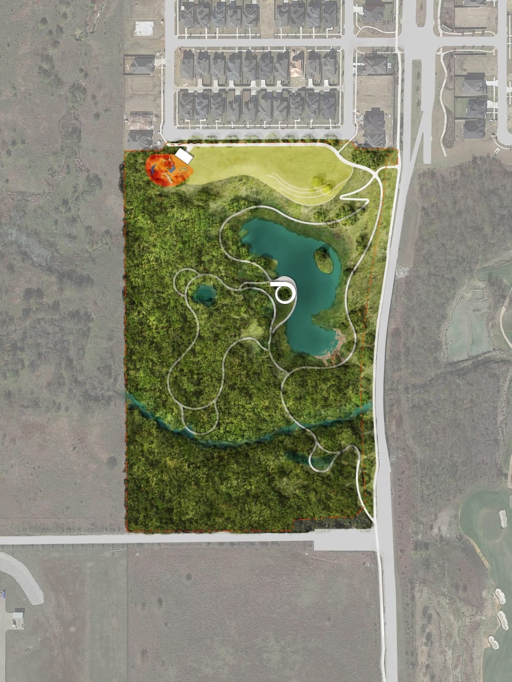 aerial map of Frisco on the Green