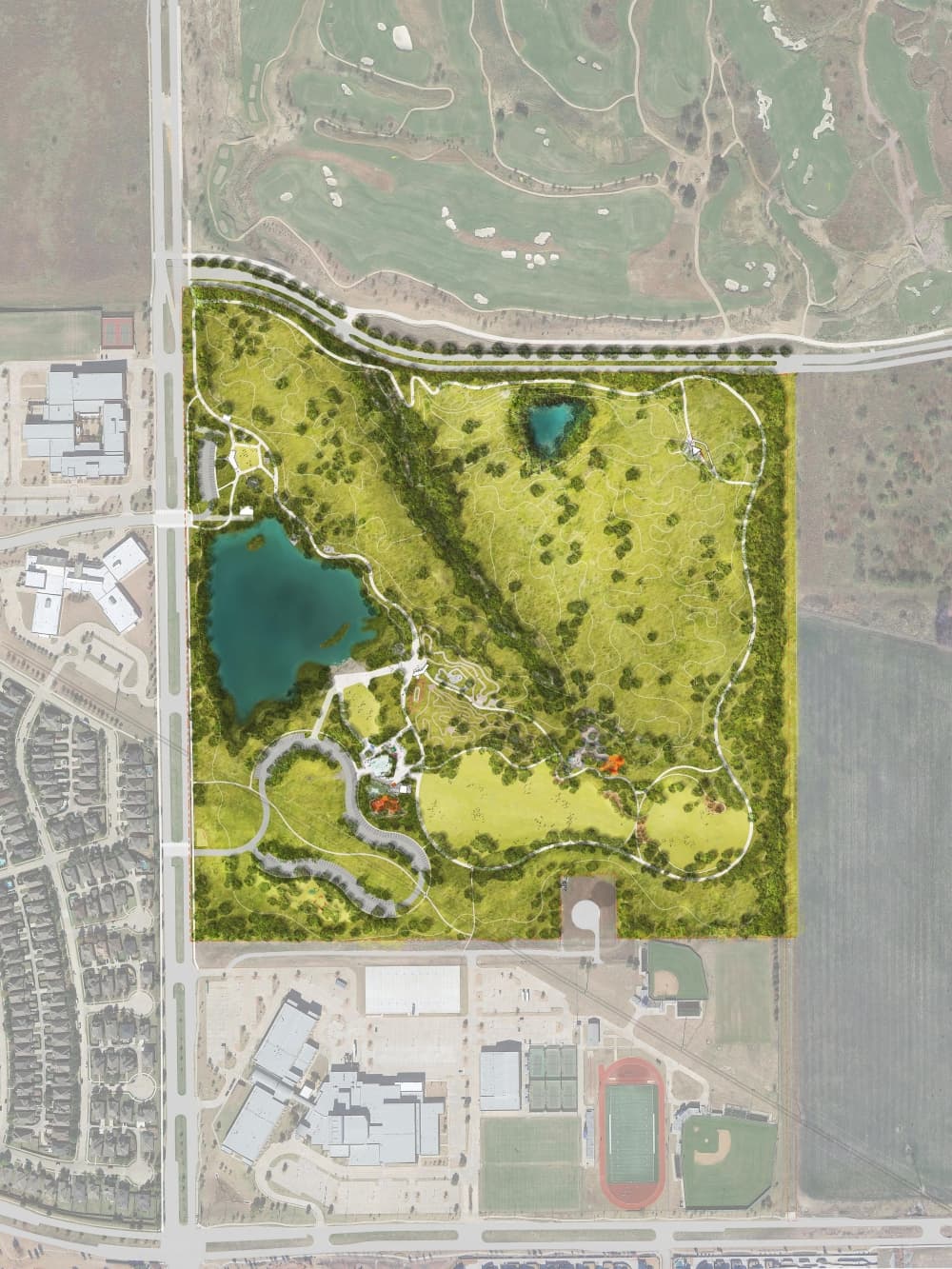 aerial map of Northwest Community Park