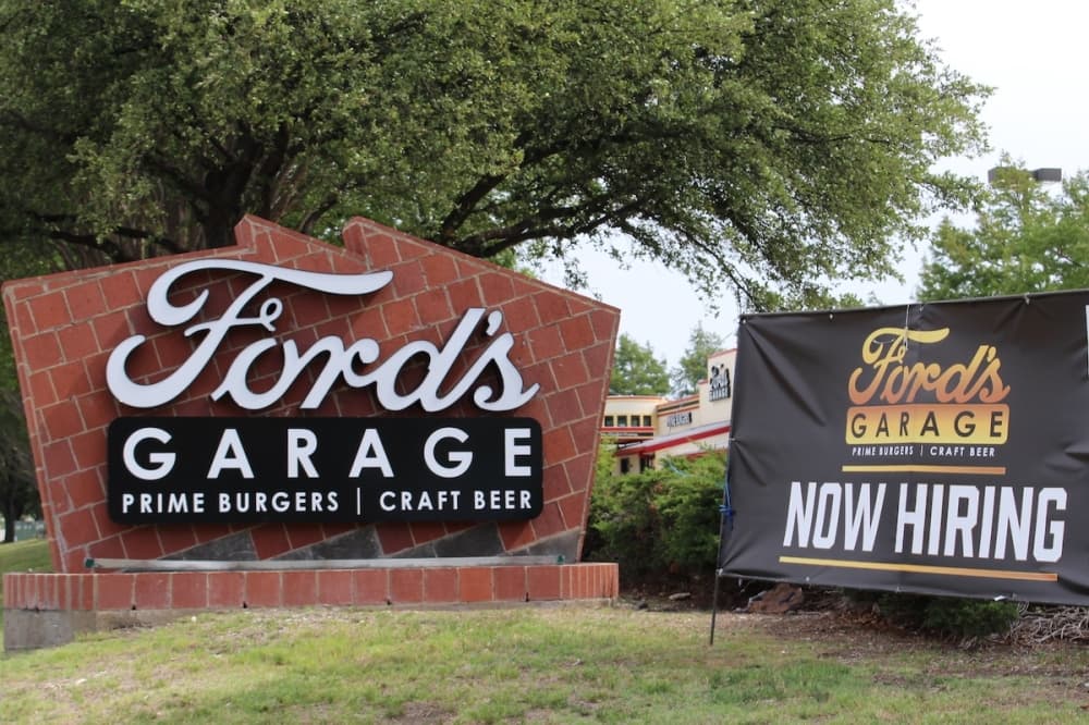 Ford's Garage sign.