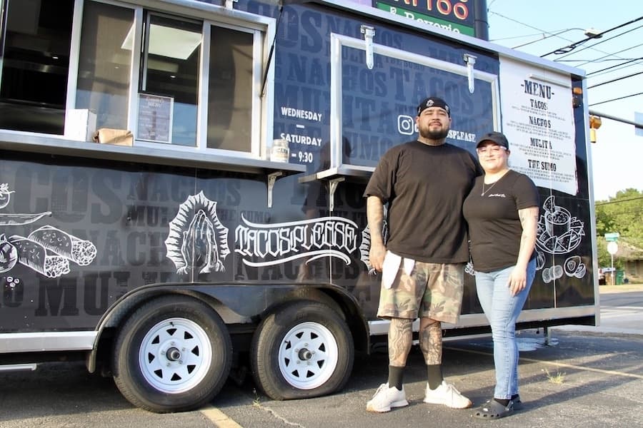 Alejandro Garcia and his wife Jazmine own Cali Tacos Please, (Sumaiya Malik/Community Impact Newspaper)
