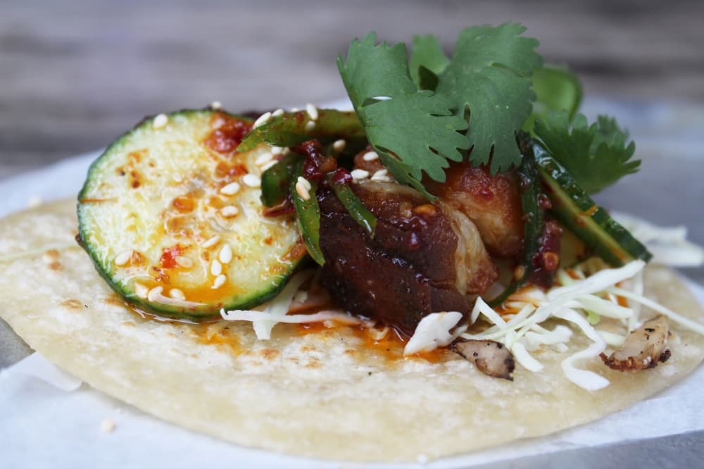 Pork Belly Burnt End Taco.