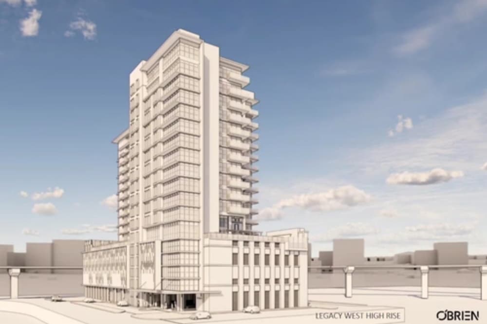 High-rise apartment rendering.