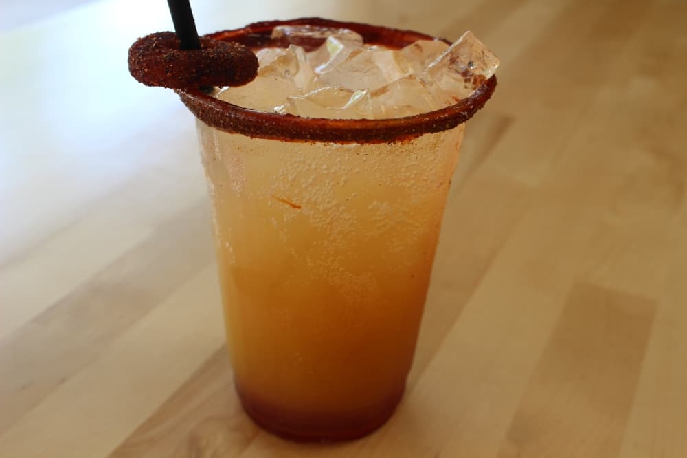 The Sunset Queen ($5.25) is a tea with chamoy sauce. (Andrew Christman/Community Impact Newspaper)