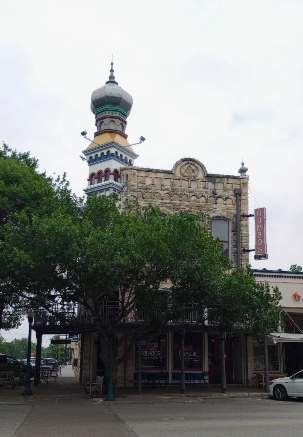 Gumbo's on the Square has been located inside the Old Masonic Lodge since April 2012. (Hunter Terrell/Community Impact Newspaper)