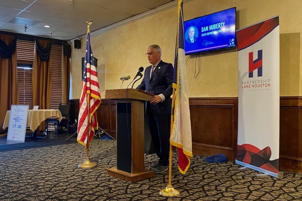 State Rep. Dan Huberty unveils gun violence proposals at Kingwood address