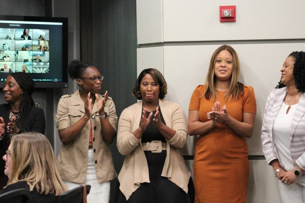 On June 14, Spring ISD welcomed new principals LaToya Patterson, Sarahdia Johnson, Cecily Parker, Kimberly Dussette and Shelendria Sterling-Tiel. (Emily Lincke/Community Impact Newspaper)