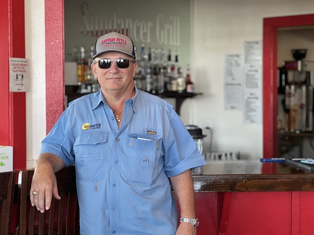 Pete Clark is the owner of Sundancer Grill. (Photos by Grace Dickens/Community Impact Newspaper)