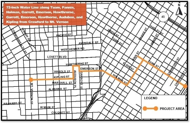 Construction to begin this summer on water line project spanning parts of Midtown, Montrose