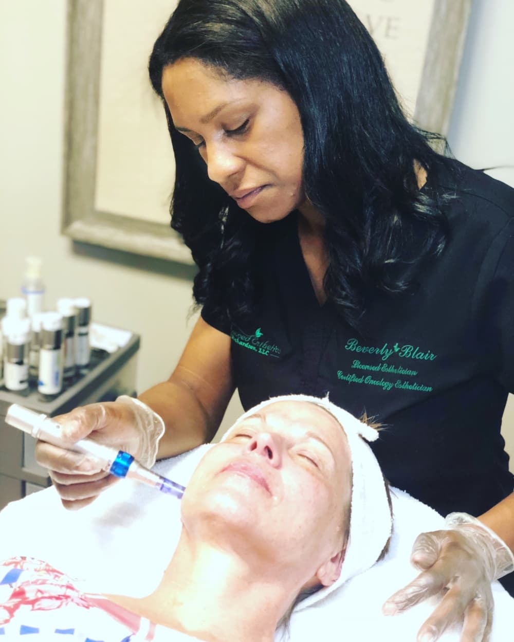 Facial treatment.