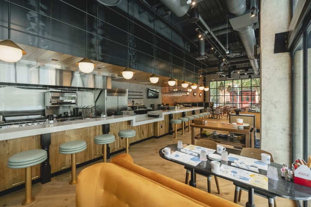 A modern restaurant interior 