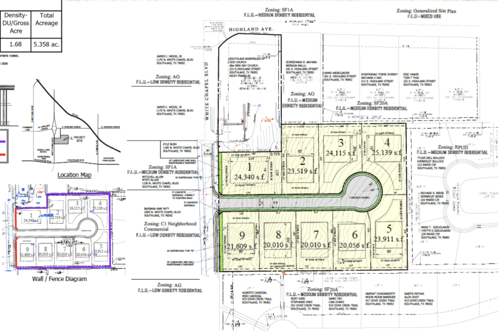 diagram of lots