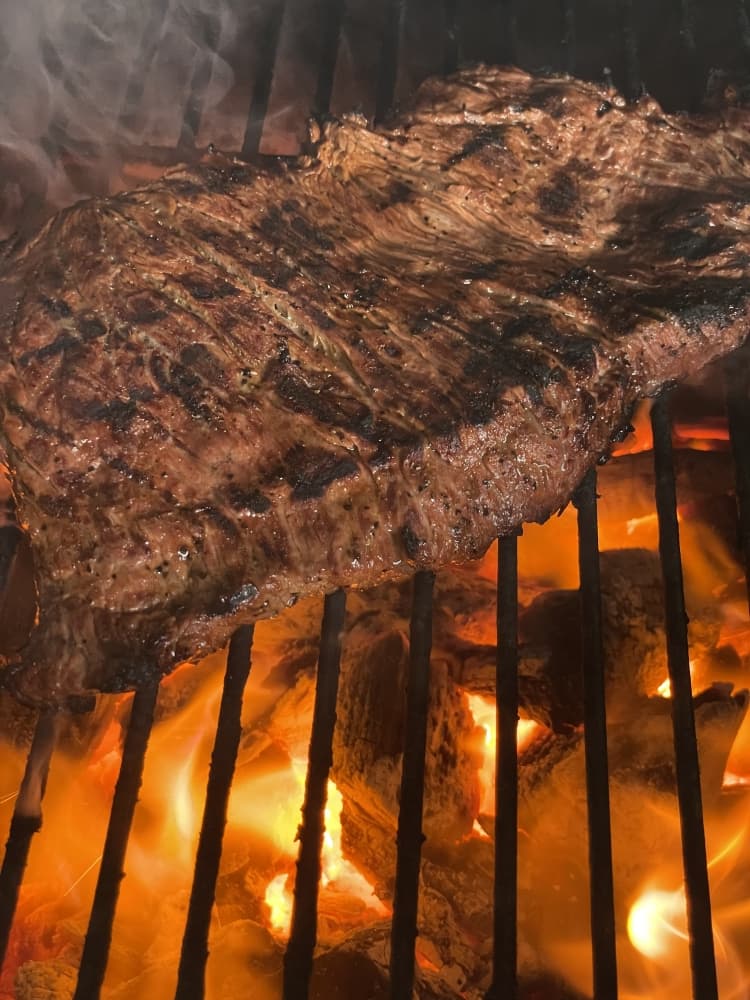 Pasture-raised Angus sirloin bavette steak from K&C Cattle Co. in Austin is shown. (Courtesy Joe Bastone)
