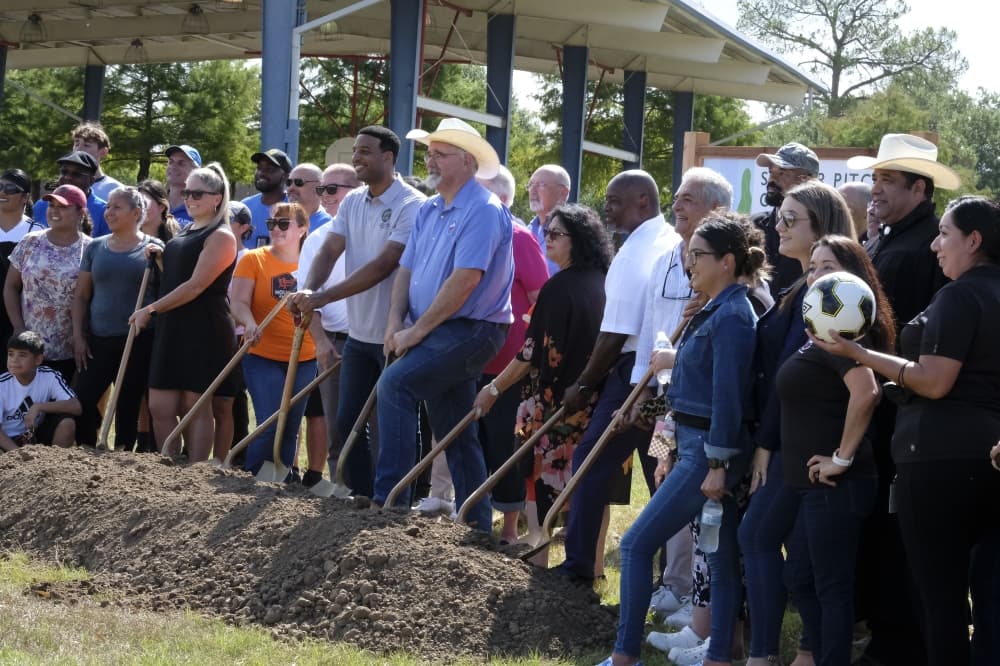 Harris County breaks ground on new Burnett-Bayland Park soccer fields in Gulfton