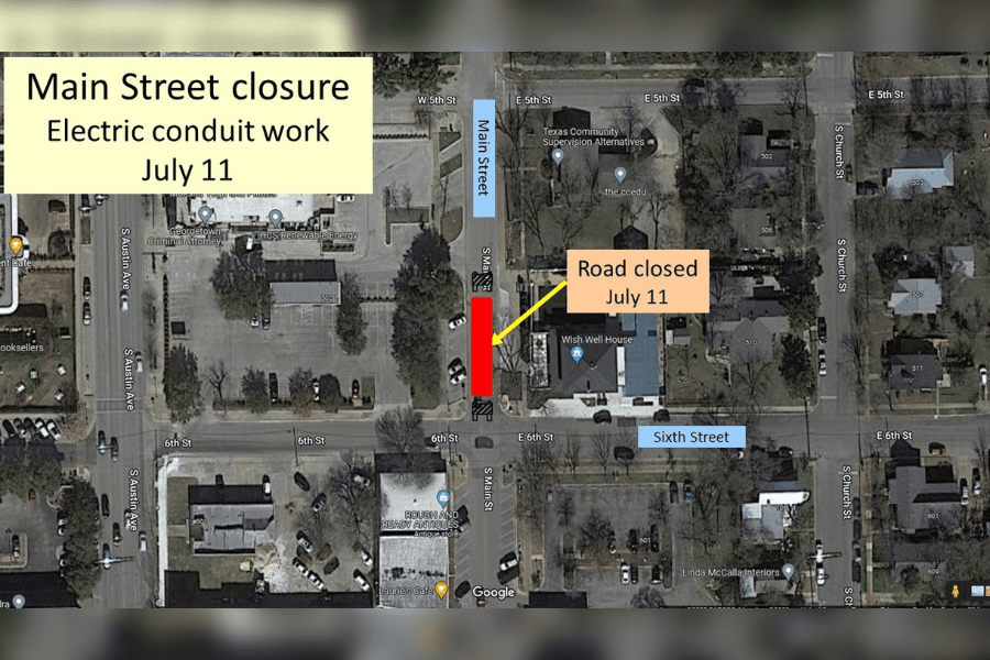 Part of Main St. to be closed July 11 for underground work in Georgetown