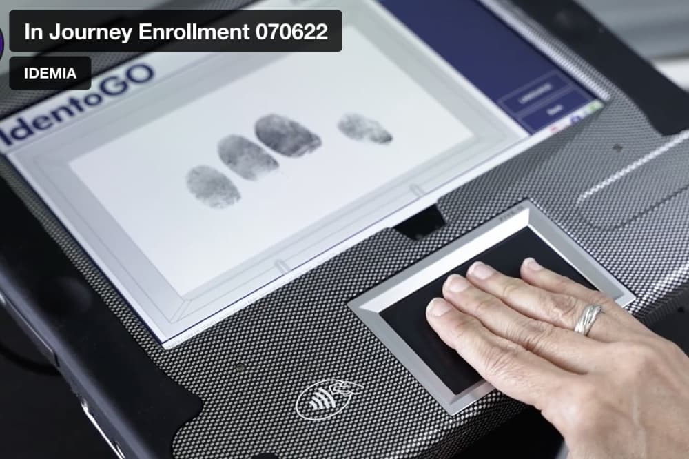Process of fingerprinting at the station