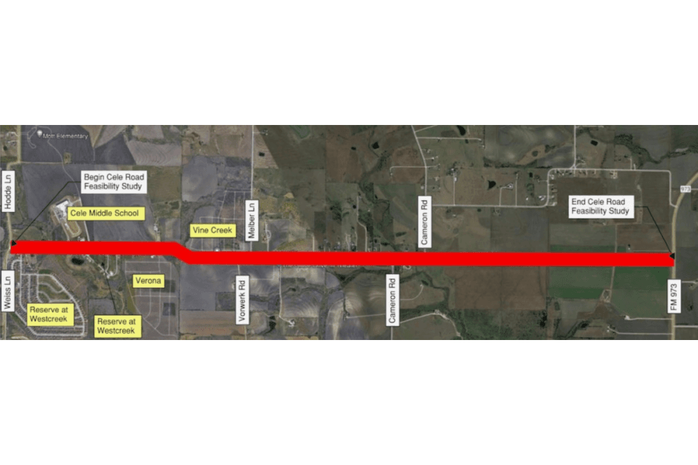 Pflugerville officials OK professional services agreement for Cele Road study