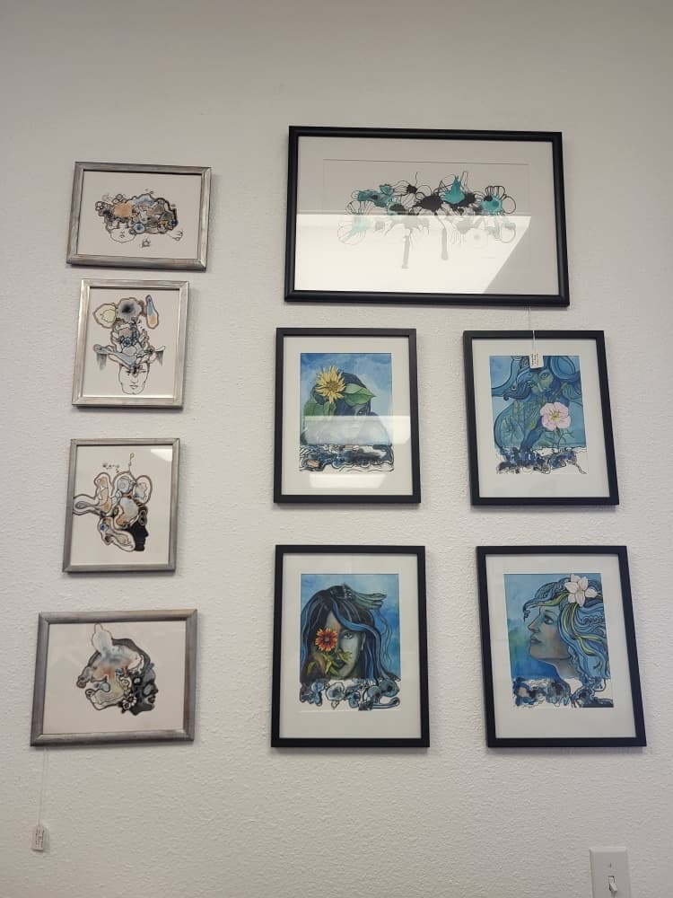 
Art made by Rosas decorates the entrance wall.