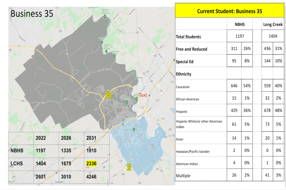 High school zoning boundaries set for second high school in New Braunfels ISD