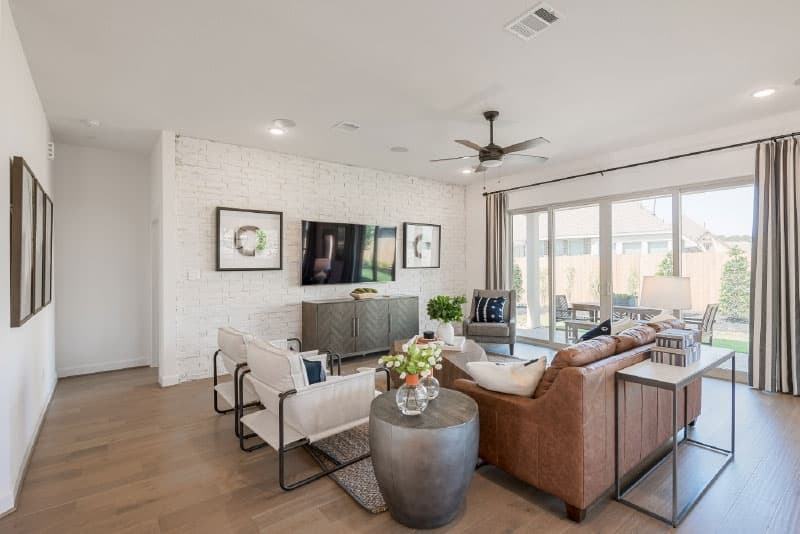 Living spaces include blocking and wiring for ceiling fans in all bedrooms, and Energy Star-rated fans and LED lighting.