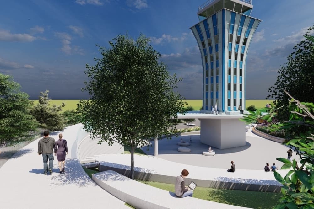 Plans for public plaza at historic Mueller control tower moving forward