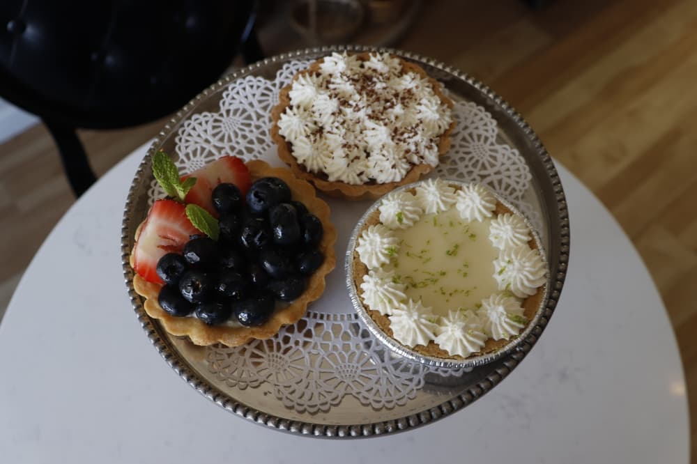 Salt and Sugar Texas has Key lime, fruit and chocolate tarts (Ilana Williams/Community Impact Newspaper)
