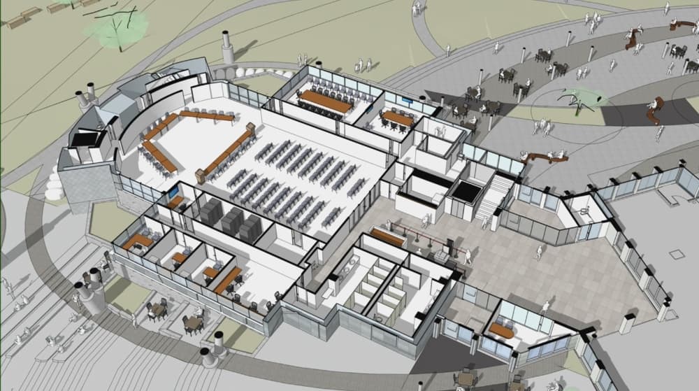 This is an early design of the new council chamber wing at the new Fort Worth City Hall. (Rendering courtesy city of Fort Worth)