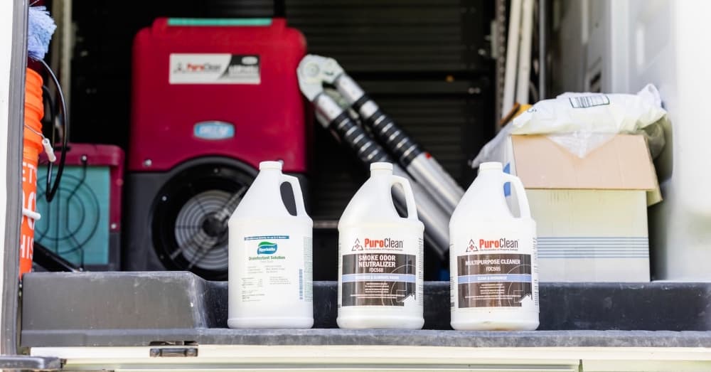 PuroClean technicians use a number of products and techniques to quickly remove soot and deodorize homes that have experienced fire damage. (Courtesy PuroClean of Kingwood)