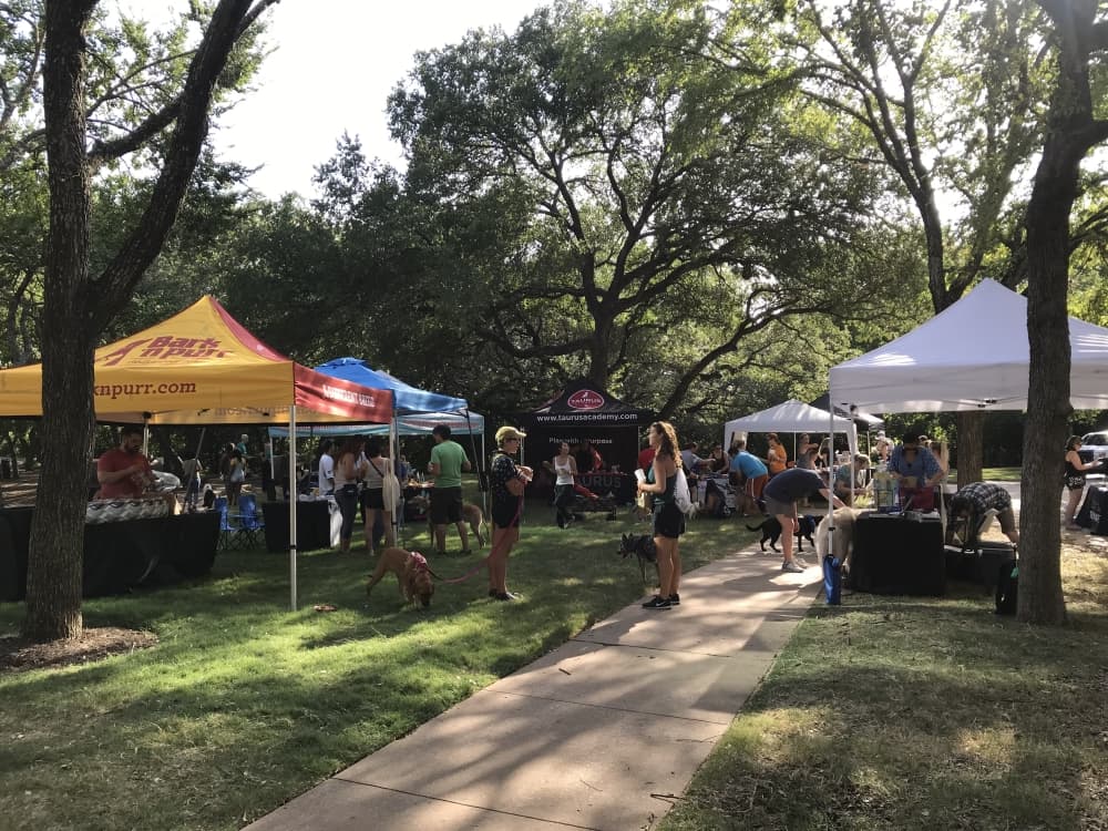 Booths on the lawn
