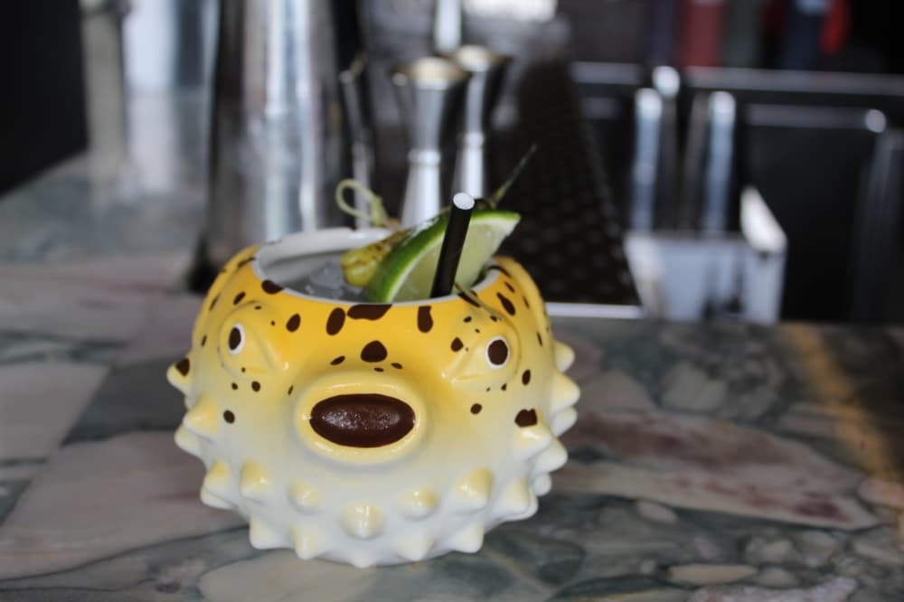 Sweet Gin Music ($12): Roku Gin is served with genepy, shishito, lime and habanero. 
