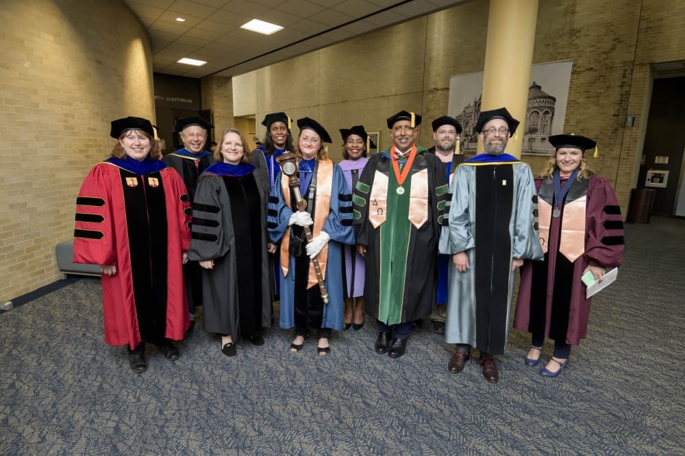 Leaders from the UTMB Academic Enterprise including from left to right: Dr. Janice Endsley, Dr. David Brown, Dr. Melinda Sheffield-Moore, Dr. Deborah Jones, Dr. Kristen Peek, Dr. Janet Southerland, Dr. Charles Mouton, Dr. John Prochaska, Dr. Daniel Jupiter, Dr. Cara Pennel
