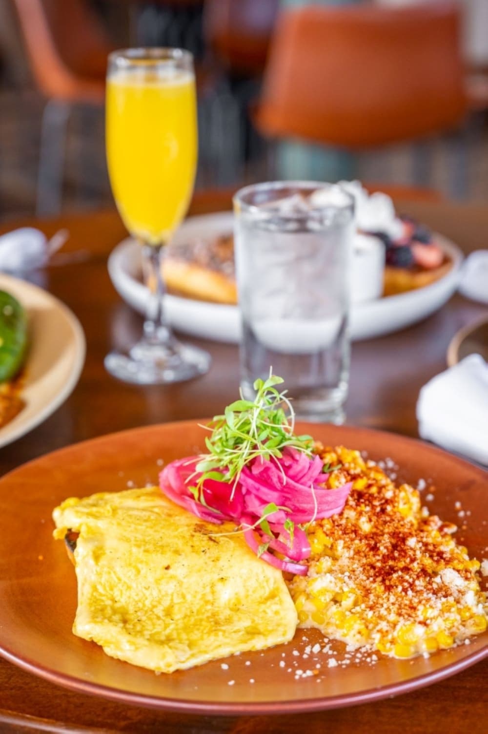 Avocado toast served at La Cosecha Mexican Table is made with housemade sourdough, avocado, scrambled eggs and esquites. $14.95 (Kody Melton/La Cosecha Mexican Table)
