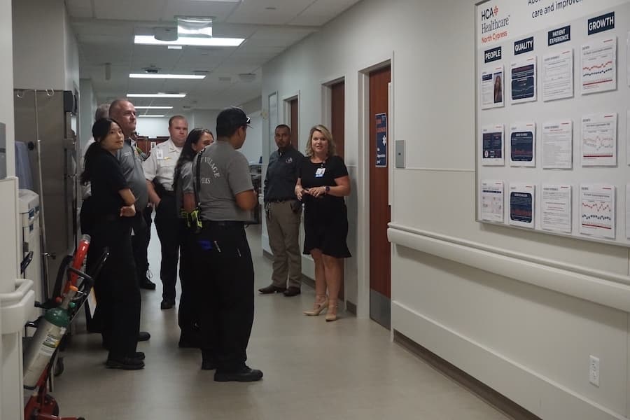 Hospital administration and staff gave attendees tours of the newly expanded emergency department. (Mikah Boyd/Community Impact Newspaper)