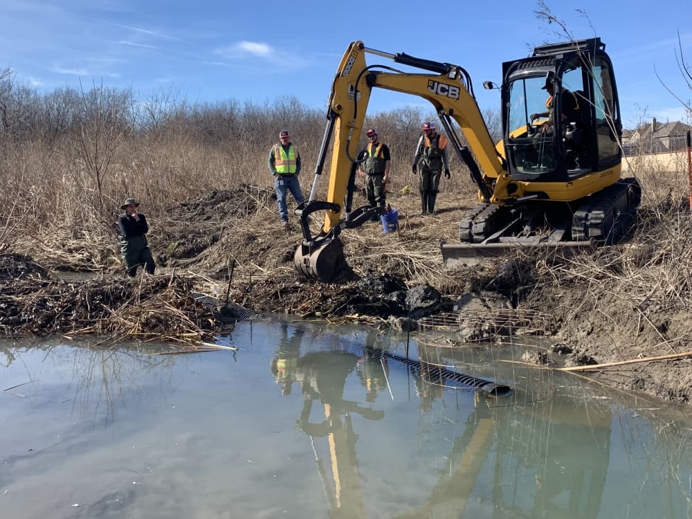 The pond leveler was nicknamed the "beaver deceiver." (Courtesy city of Frisco)