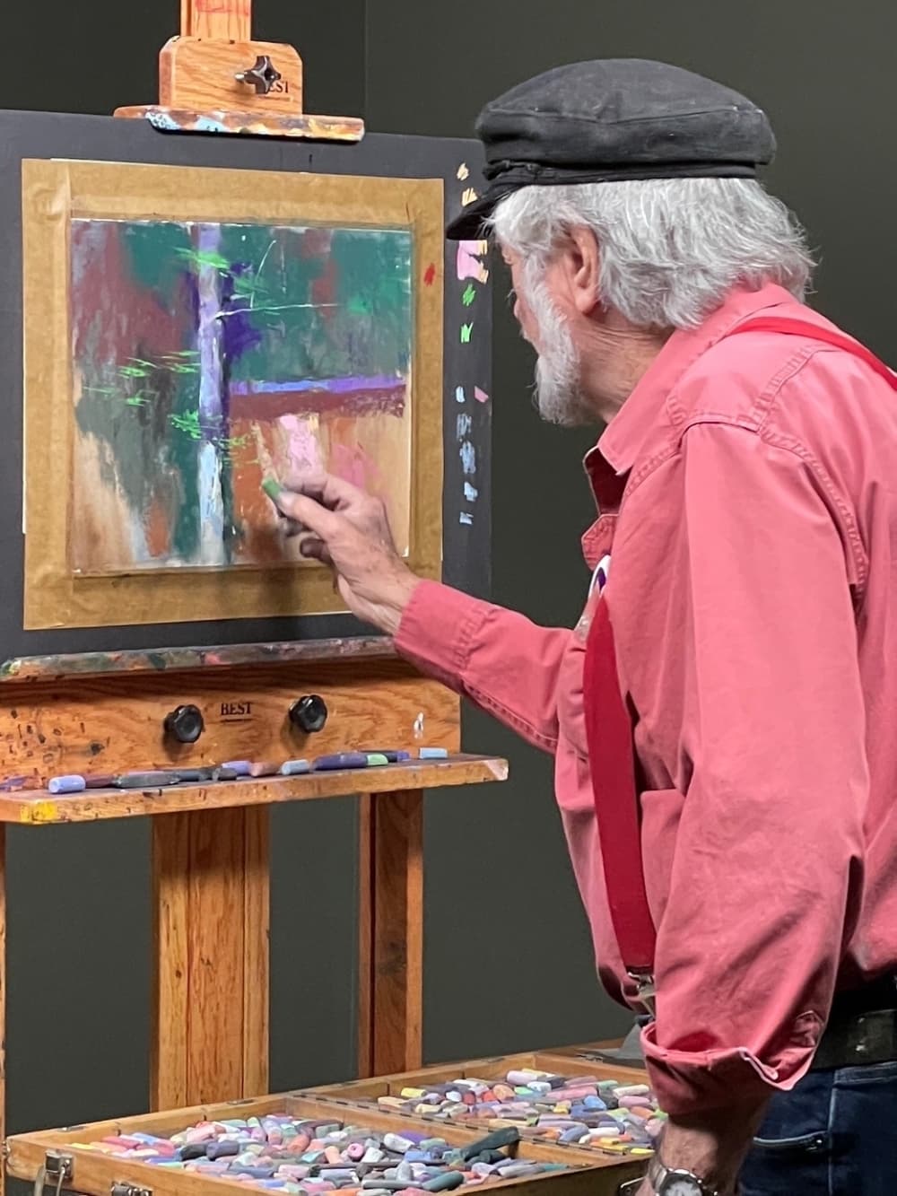 man painting