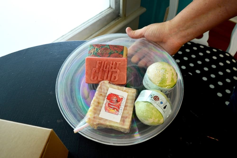 GTX Soapshop's customizable products use natural ingredients. (Hunter Terrell/Community Impact Newspaper)