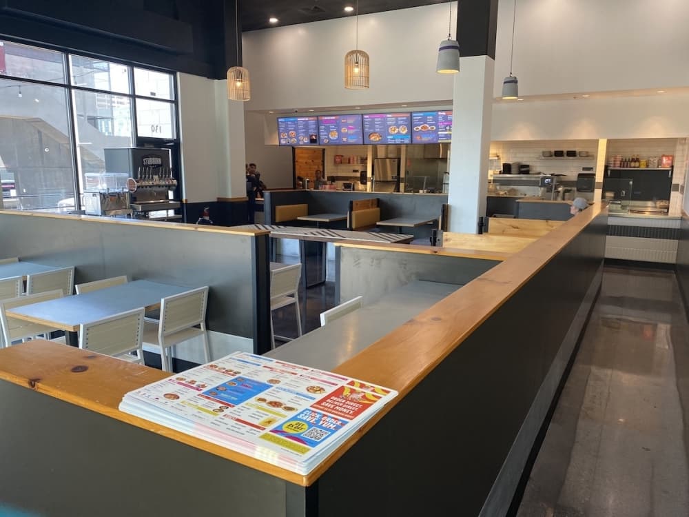 Inside of a restaurant