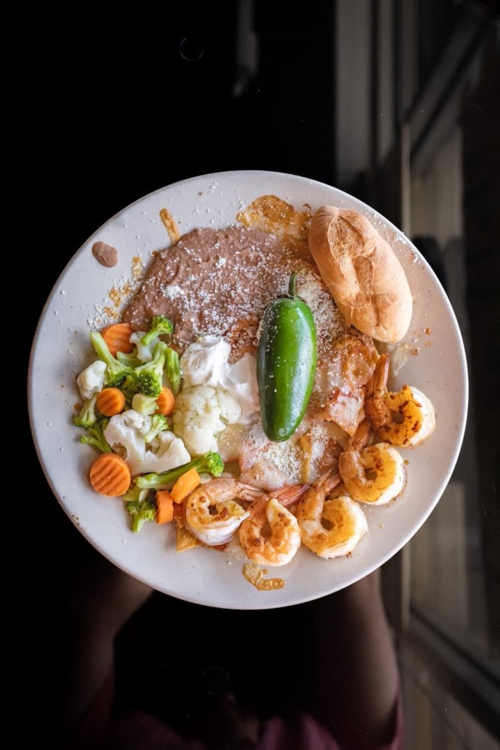 plate of enchiladas with shrimp