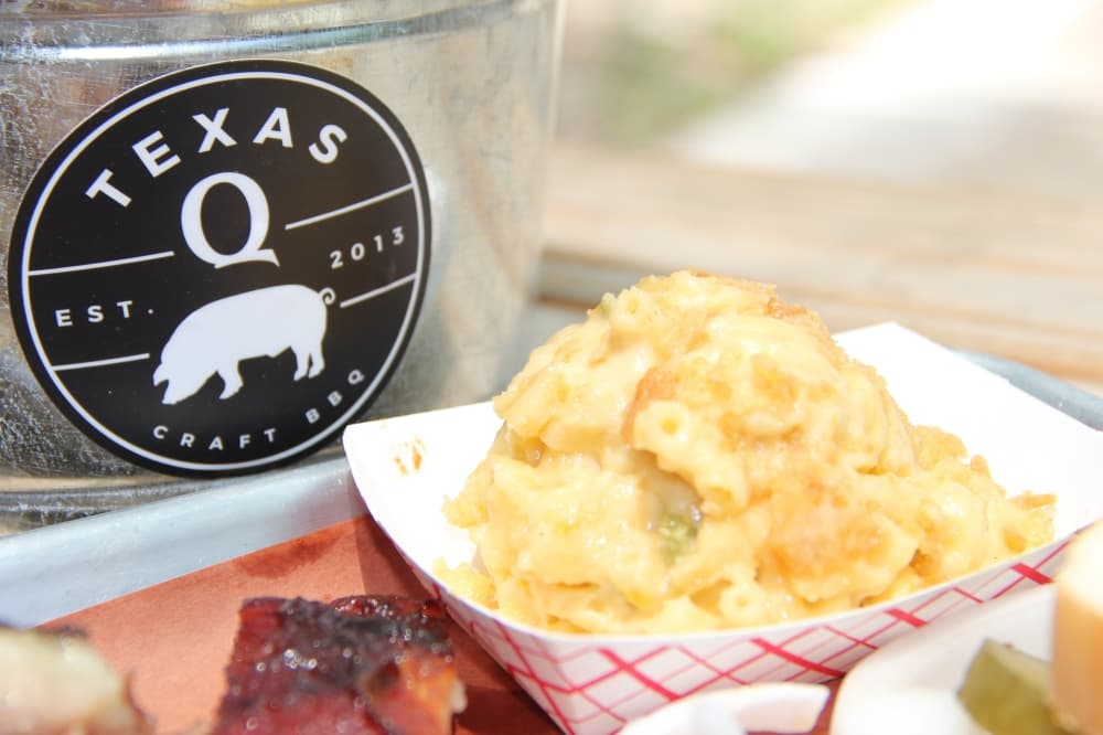 The jalapeno truffle mac is one of several hand-crafted sides offered at Texas Q in Kingwood. (Wesley Gardner/Community Impact Newspaper)