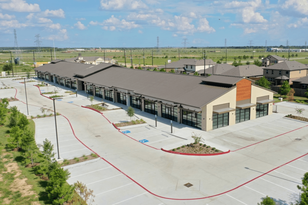 Seven spaces have been leased at the retail center, and two additional end spaces are available. (Courtesy New Regional Planning, Inc.)