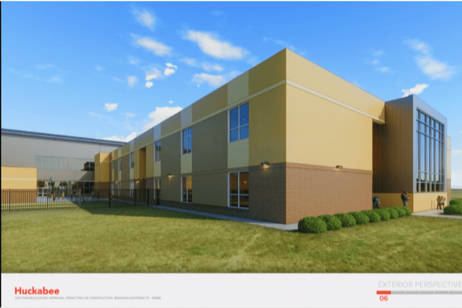 The two-story campus provides plenty of space for students to engage in learning. (Rendering courtesy Huckabee Architects/Cy-Fair ISD)